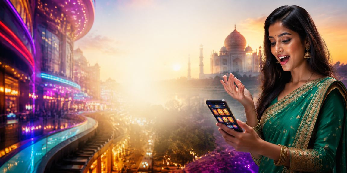 Taj Mahal with colorful lanterns symbolizing trust and culture