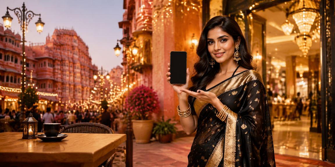 User playing online casino slots from Jaipur on mobile device